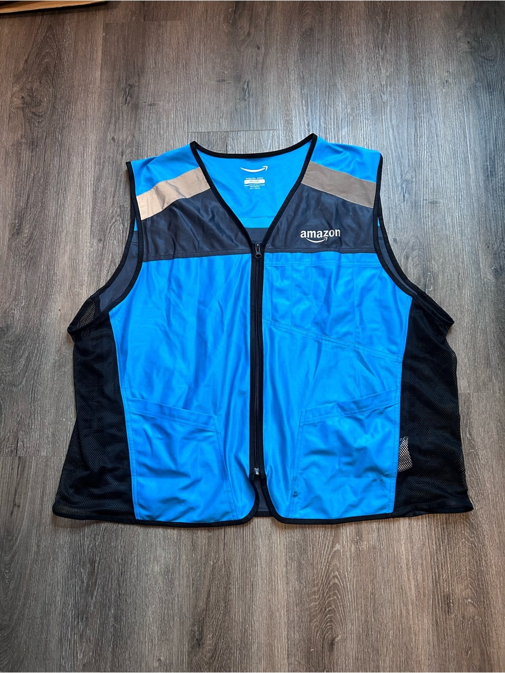 Amazon high visibility vest Sz 2XL/3XL work uniform blue gray Luly Yang AFV01U